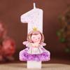 Creative Cake Digital Birthday Candle Purple Gradient Angel Girl Birthday Handmade Candle