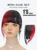 Red and Black Dual Tone Ribbon with Sideburns and Bangs