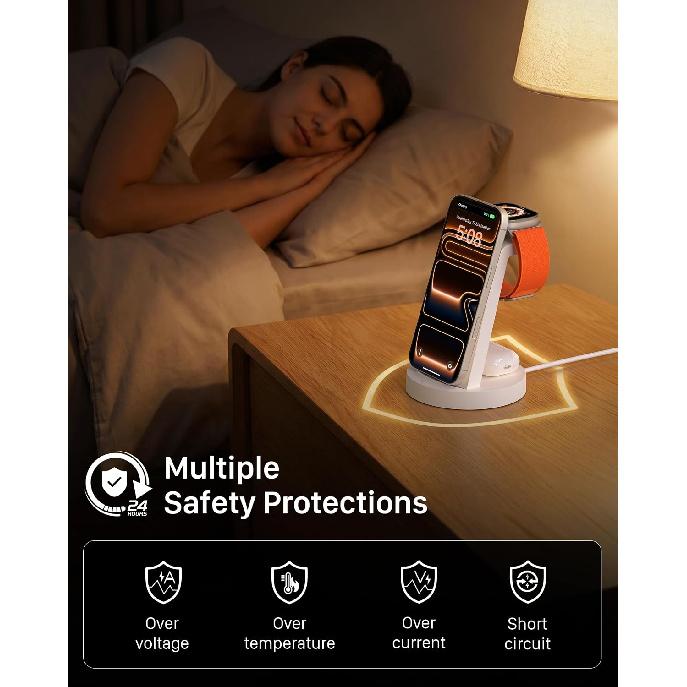Anlmz 3 in 1 Charging Station - Wireless Charger for Apple Multiple Devices