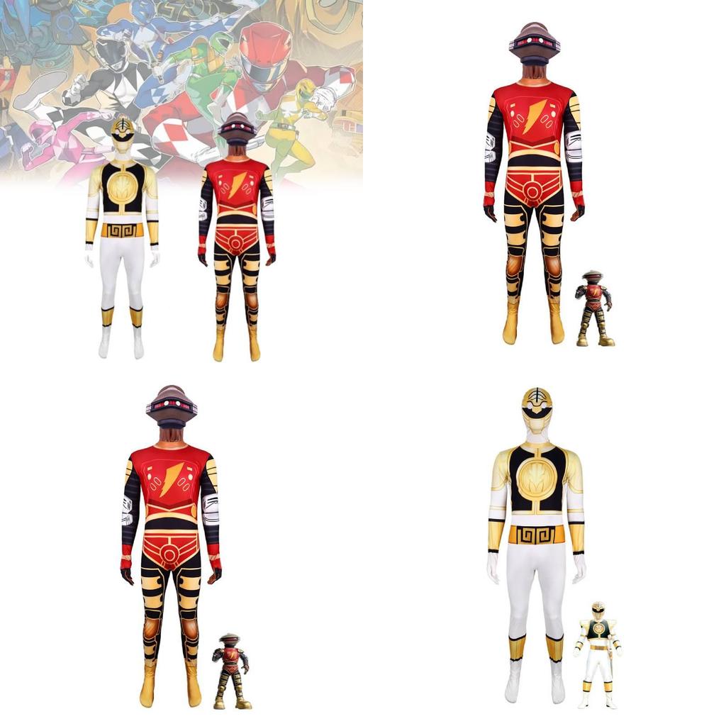 Костюм для косплея Могучих Морфинов Пауэр Рейнджерс Динозавры для детей на Хэллоуин, костюм для вечеринки
