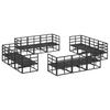 Garden Sofa Set 12 pcs Black Metal