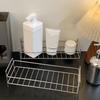 Large Capacity Stainless Steel Storage Rack Space Saving Makeup Storage Stand Dormitory