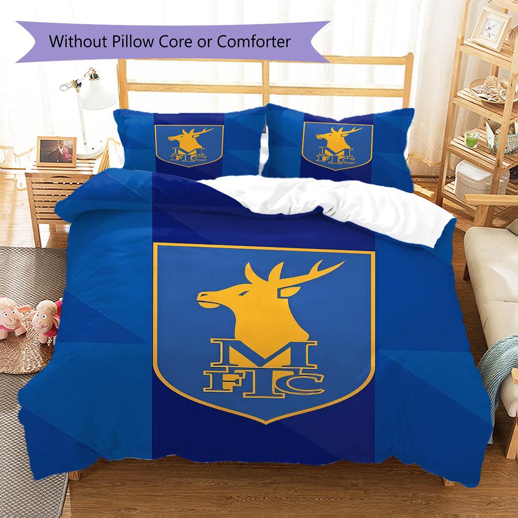 MansfieldFC Pattern Bedding Quilt Set Quilt Cover Pillowcase Home Decoration Birthday Gift (1 * duvet cover + 2 * pillowcase, without core)