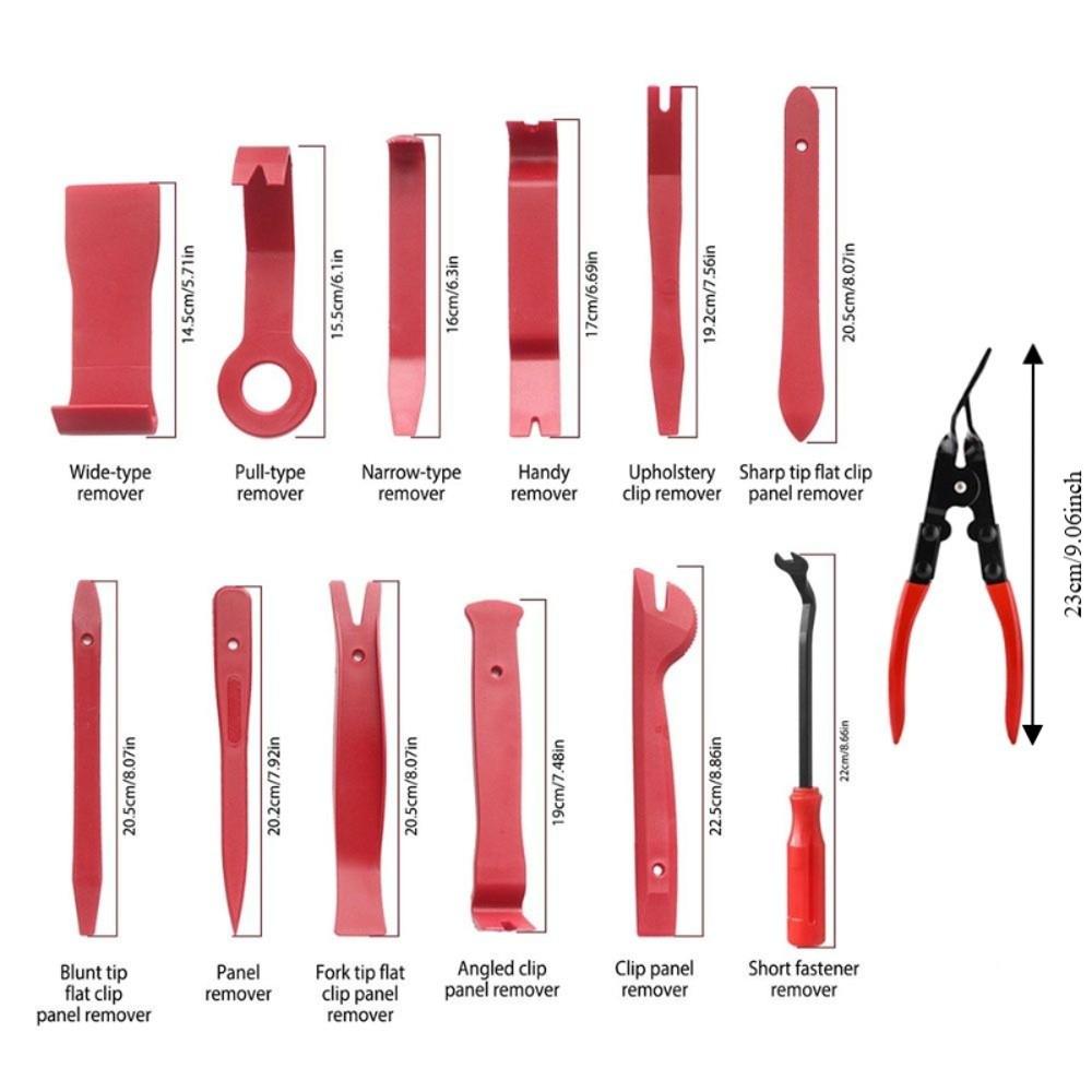 13PCS PP&Carbon Steel Auto Trim Removal Tool Kit Universal Automotive Interior Trim Pry Set DIY