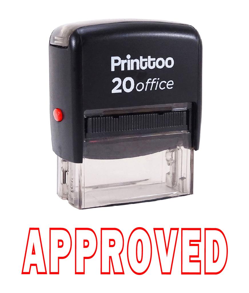 Printtoo Custom Stamp Self Inking APPROVED Rubber Stamp Office