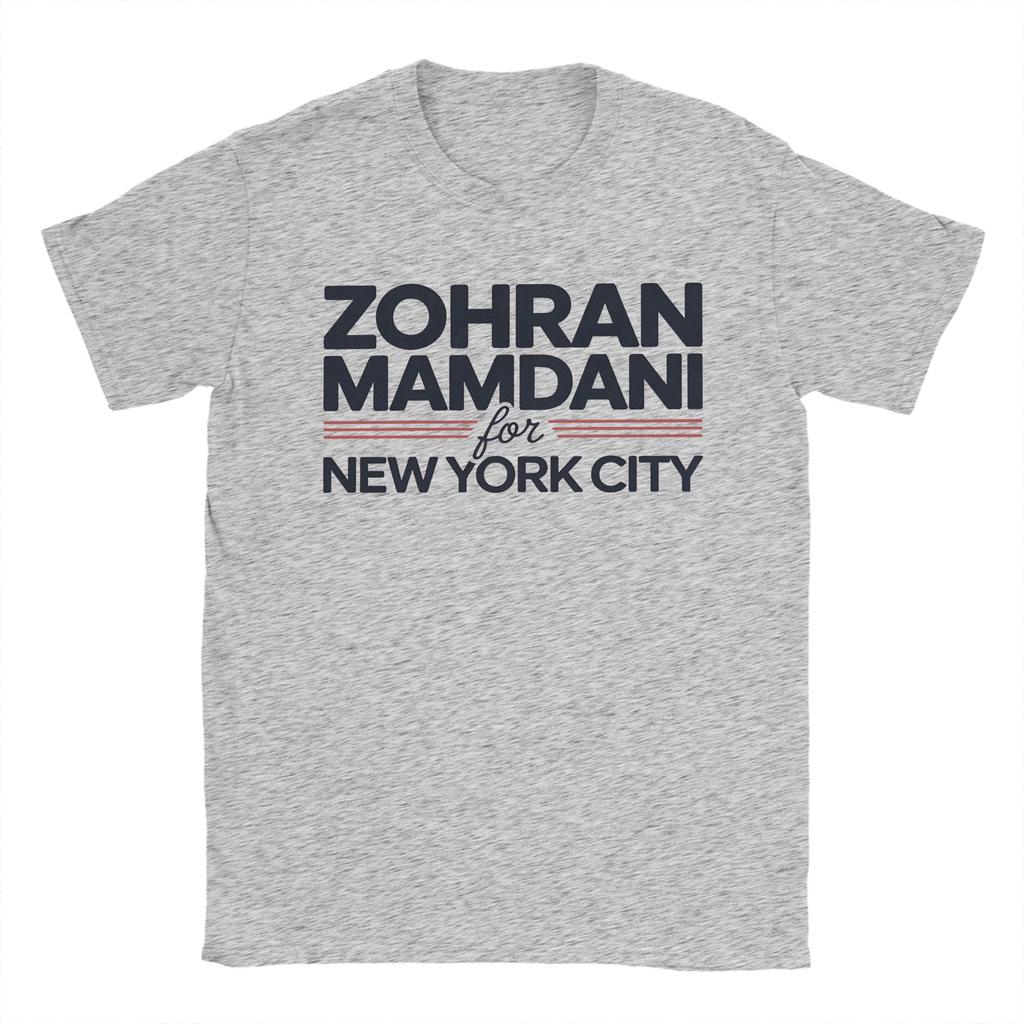 Hipster Zohran Mamdani T-Shirt for Men Crewneck Cotton T Shirts Short Sleeve Tee Shirt 4XL 5XL Clothing