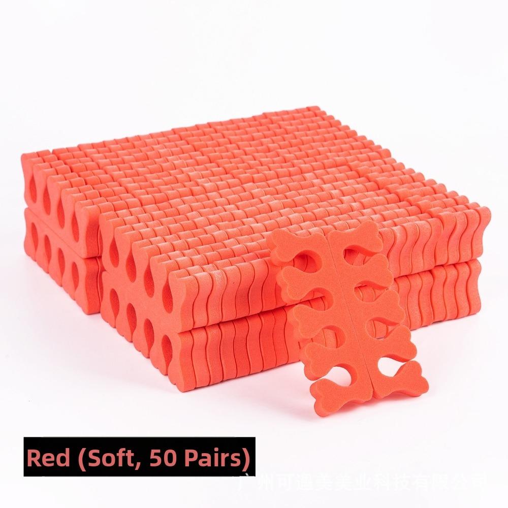 100pcs Soft Toe Separators Heart Shape Foot Braces Portable Nail Art Tools Manicure Pedicure