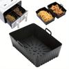 Insulated Silicone Tray Oven Baking Tray Air Fryer Silicone Basket Pizza Mat Round Replacement Grill Pan Air Fryer Accessories