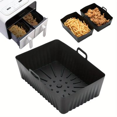Изолированный силиконовый противень для духовки, противень для аэрофритюрницы, силиконовая корзина, коврик для пиццы, сменный круглый противень для гриля, аксессуары для аэрофритюрницы