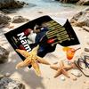 Custom Name Personalized Kylian Mbappe Print Beach Towel, for Trip Camping Beach Party Home Decor, Birthday Gift for Family & Friends