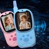 2Pcs Kids Video Intercom Toy with Screen Long Range Handheld Wireless Interphone with Voice Effects Indoor Outdoor Boys Girls 2-Way Radio Toy