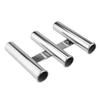 Boat 3 Link Rack Tubes Stainless Steel Fishing Rod Holder for Marine Yacht