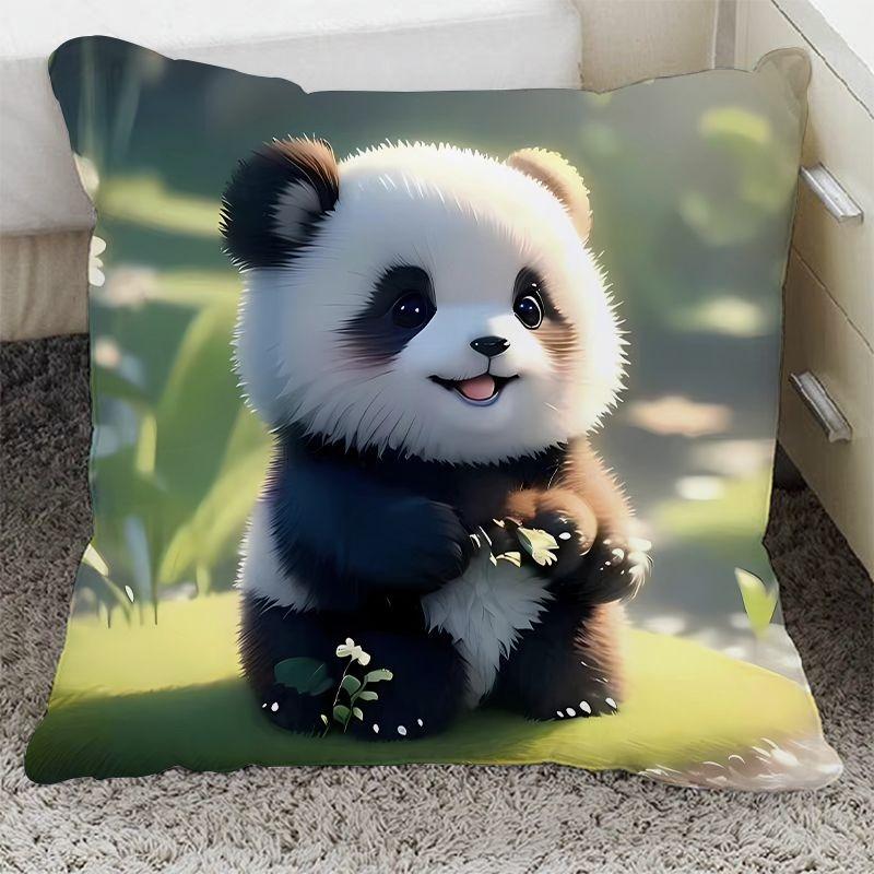 Наволочка с изображением панды для украшения общежития, офиса, гостиной, дома, наволочка