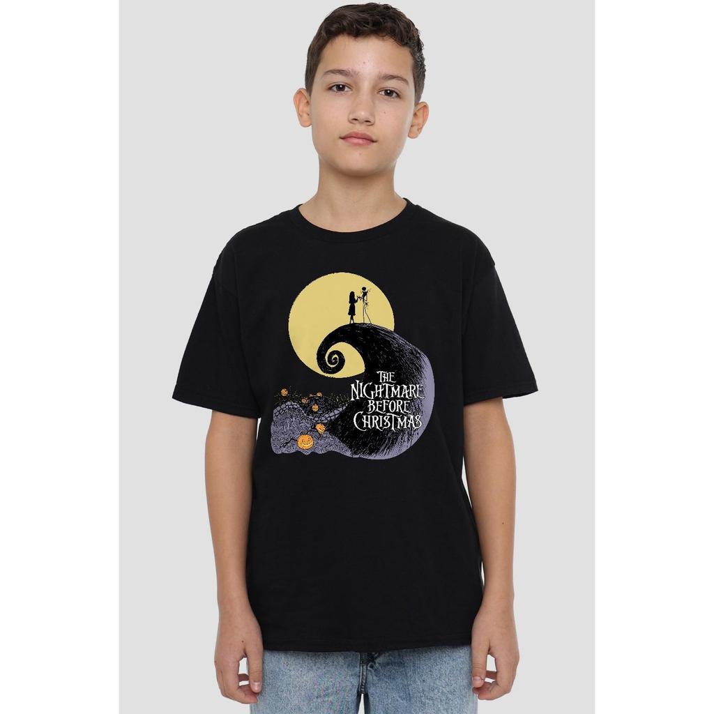 Детская футболка с силуэтом Луны «Кошмар перед Рождеством»