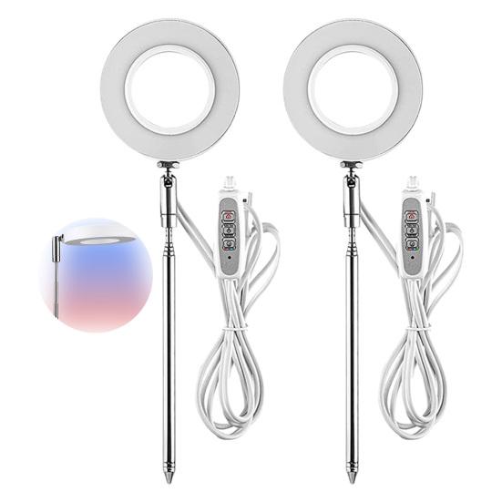 1/2 шт. телескопическая настольная лампа для выращивания растений полного спектра с автоматическим таймером 4/8/12 ч и 4 уровнями регулировки яркости, регулируемая по высоте светодиодная лампа для растений