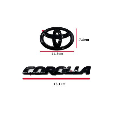Эмблема ABS с логотипом автомобиля черная глянцевая для COROLLA 2019-2025 СЕДАН XSE SE LE, Аксессуар для автомобиля PT948-0