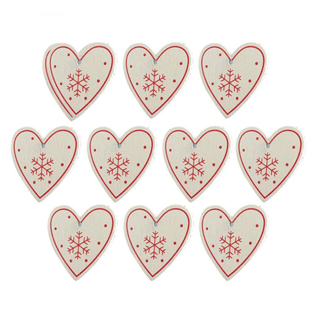 10pcs/set Festival Embellishment Decor Star Christmas Tree Ornament Party Supplies Wooden Tag