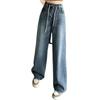 Denim Long Wide Loose Gaucho Elastic Beautiful Large 2XL [JINJUDUO] Jeans, Pants, Women's, Pants, Pants, Fit, 9/10 Length, Trousers, Bottoms, Pants,
