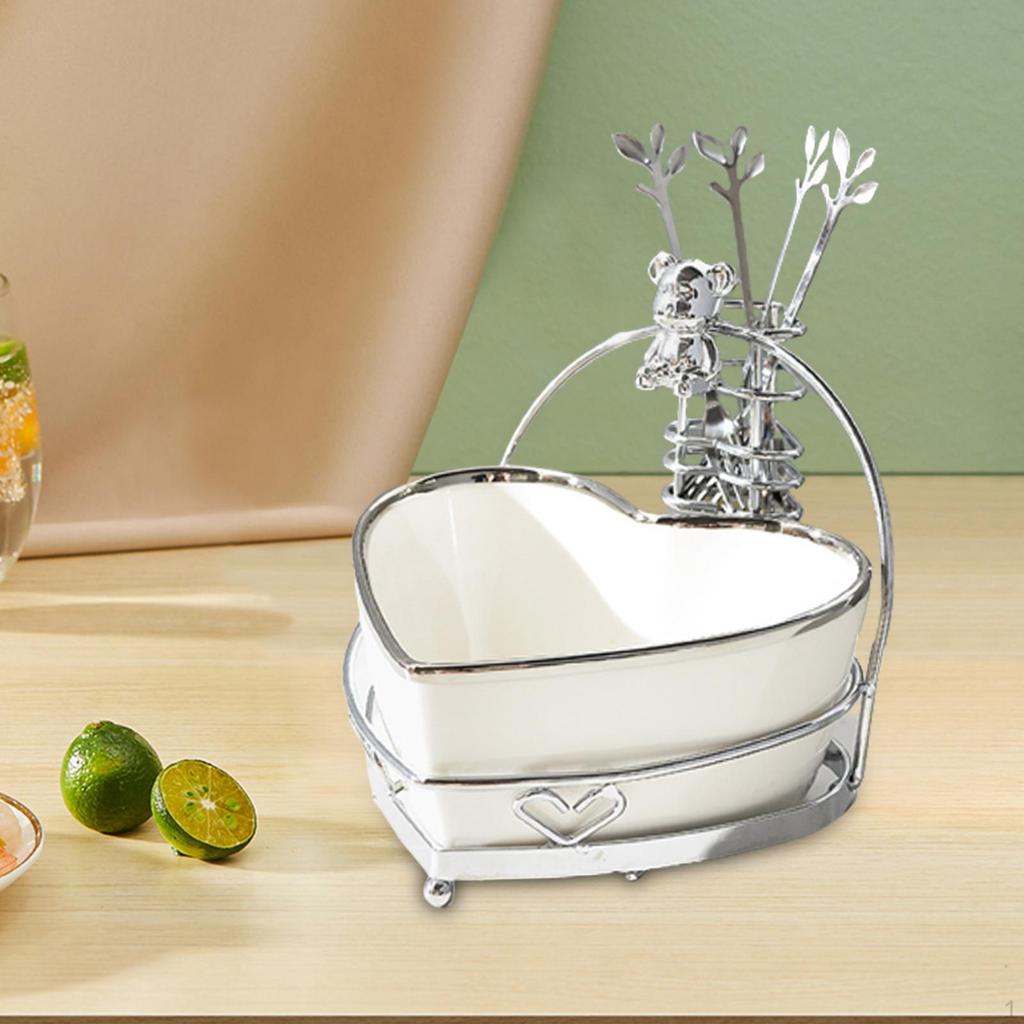 Dessert Cake Plate, Snacks Basket, Ceramic Condiment Dish Caddy, Nordic Cookies Jar Serving Platter