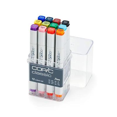Набор маркеров COPIC Classic 12 цветов - Идеально для художников и дизайнеров