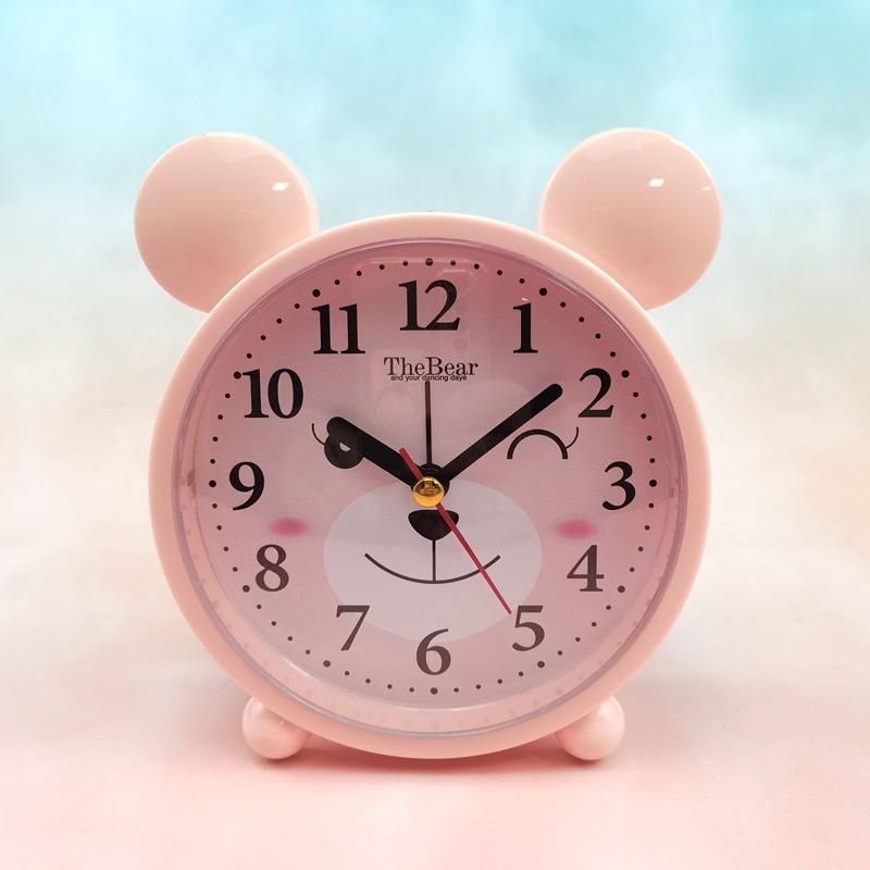 Korean Version of Cartoon Cute Creative Children's Student Bedroom Bedside Desktop Mute Digital Alarm Clock Series