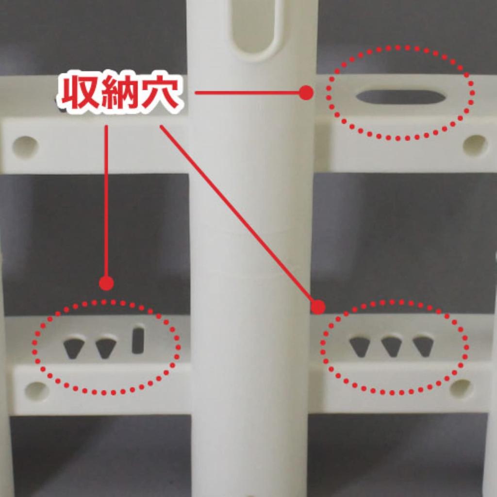 BMO JAPAN 4-Piece Integrated Rod Holder (White) 20A0035