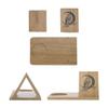 Деревянный книжный органайзер с держателем для телефона, треугольная подставка для книг из натурального дерева, настольная подставка с подстаканником, фоторамка