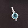 Cushion Sky Blue Topaz Gemstone Sterling Silver Sisters Gift New Pendant Jewelry PP-11-3