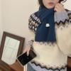 Woolen Cross Scarf Thicken Neckerchief Neckerchief Wrap Neck Warmer  Women