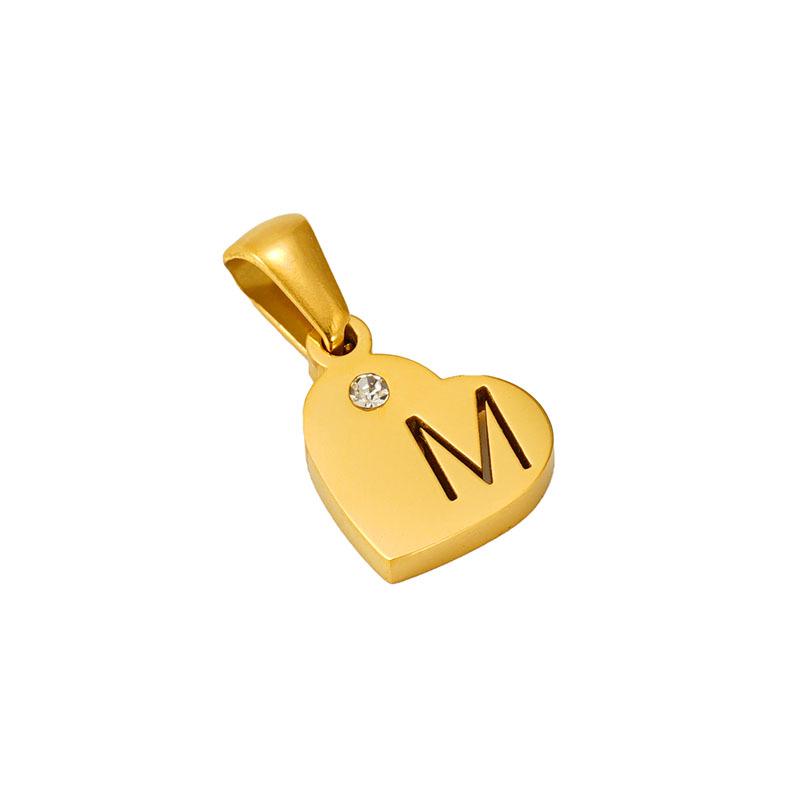 Подвеска «Любовь» из 26 букв: Ожерелье с инициалами в форме сердца из нержавеющей стали для женщин