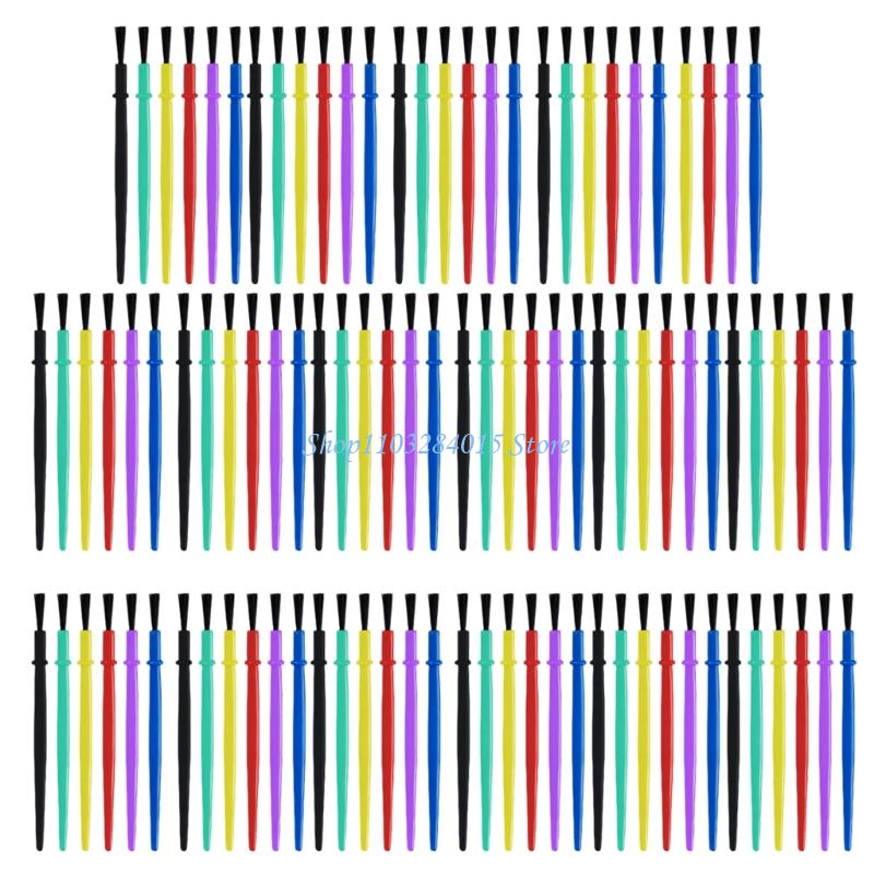 R6FF 100pieces Mini Paintbrushes For Kids Crafting Easy To Clean Paintbrush Set