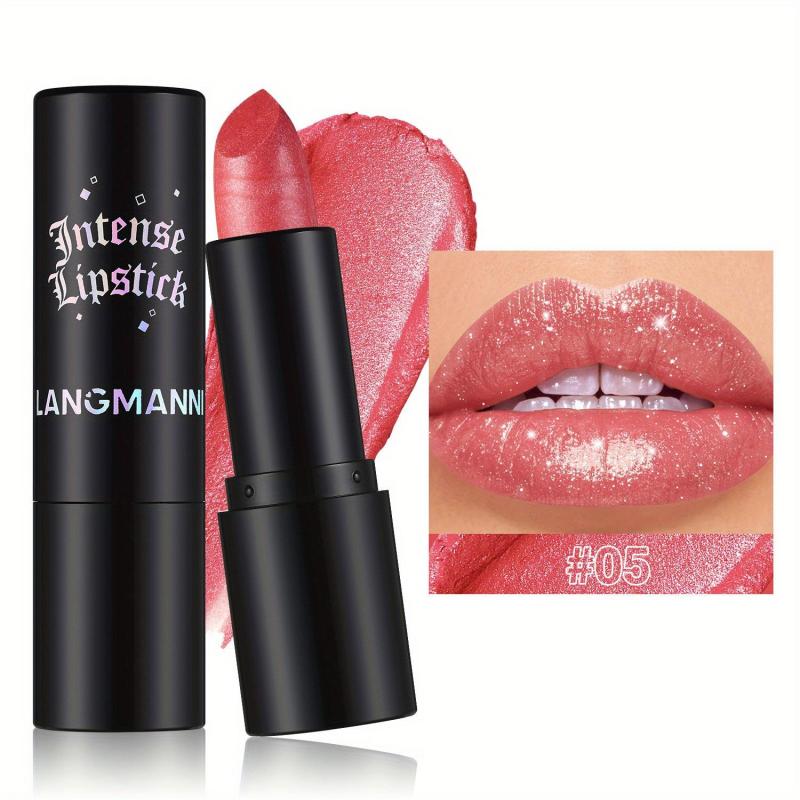 Fine Shimmering Pearlescent Lipstick Velvet Highly Pigmented Dazzling Lipstick Non-stick Cups Easy To Color Lip&Cheek Dual-use