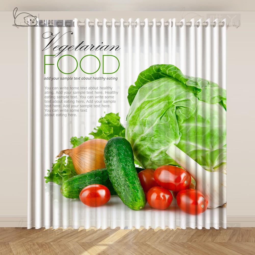 Дешевые кухонные шторы Кухня Еда Овощи Фрукты Печатные шторы Короткие шторы 2 панели rideaux chambre cortinas de salon