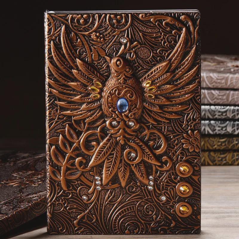 Phoenix Diamond Европейский ретро PU блокнот и дорожный дневник