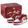 Air Jordan 1 Нескользящие Устойчивые к истиранию Низкие Винтажные Баскетбольные Кроссовки Женские Красные Белые FJ3465-160(Team96-S-BOX)