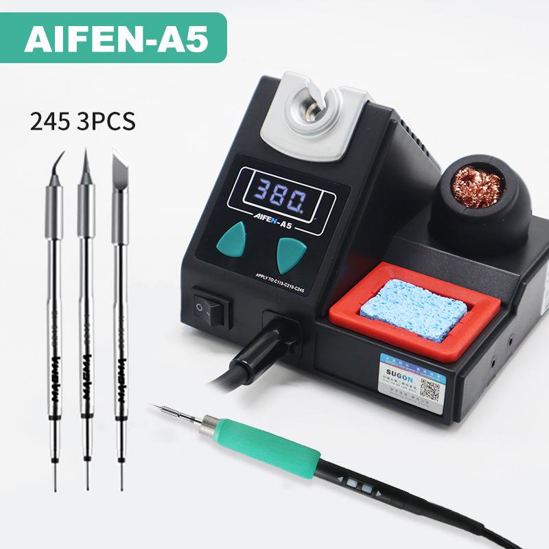 Паяльная станция Aifeng A5 2023 - 2-секционный расплавитель припоя, мгновенный нагрев, автоматический спящий режим, электрический паяльник 210.