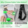 4Pcs Professional Fabric Tube Maker Plastic Sewing Rolling Tool For Handmade Bedding Rug Making Knitting Craft Project