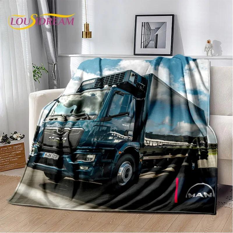 HD Man Truck Lorry 3D Печать Мягкие фланелевые одеяла, Плед Удобное одеяло для пикника Кровати Диваны Дома Спальня Подарки