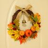 Thanksgiving Autumn Garland Harvest Festival Bell Maple Leaf Pumpkin Door Window Christmas Decoratio