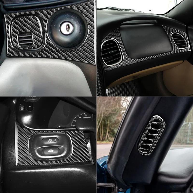 For Chevrolet Corvette C5 1998-2004 Soft Carbon Fiber Kits Full Center Console Dashboard Panel Interior Trim Sticker Accessories