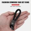 Car Styling Keychain Leather Woven Rope Metal Key Ring For BMW Mini Works Cooper F54 F55 F56 F57 F60 R50 R52 R53 R55 R56 R57 R58 akvnt44
