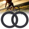 Two Inch Butyl Rubber Bicycle Tire Inner Tubes with Bend Valves for Road Mountain and Cross Bikes and Also Compatible with Valves for Folding Bikes