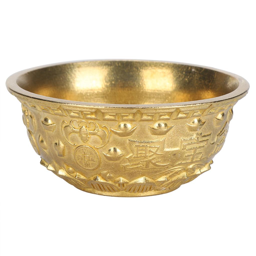 Brass Treasure Bowl Ornaments Wealth Good Lucky Bowl Craft Home Office Decorations
