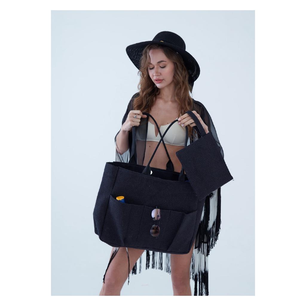 Женская пляжная сумка на молнии