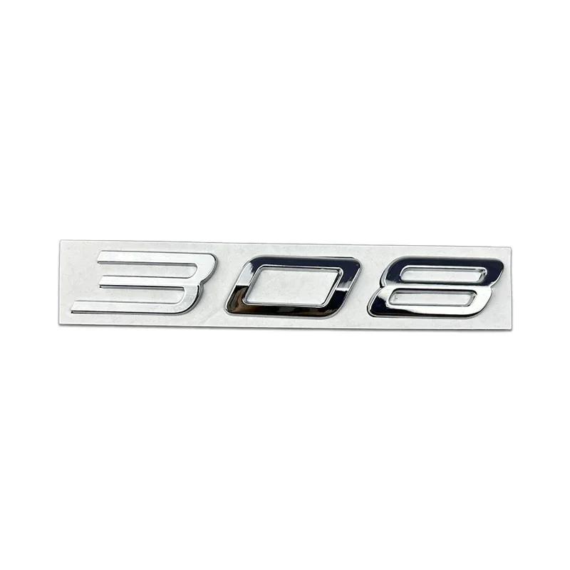 3D Car Rear Trunk Emblem Sticker for Peugeot 308 Auto Metal Letter Badge Decal Exterior Decoration T2