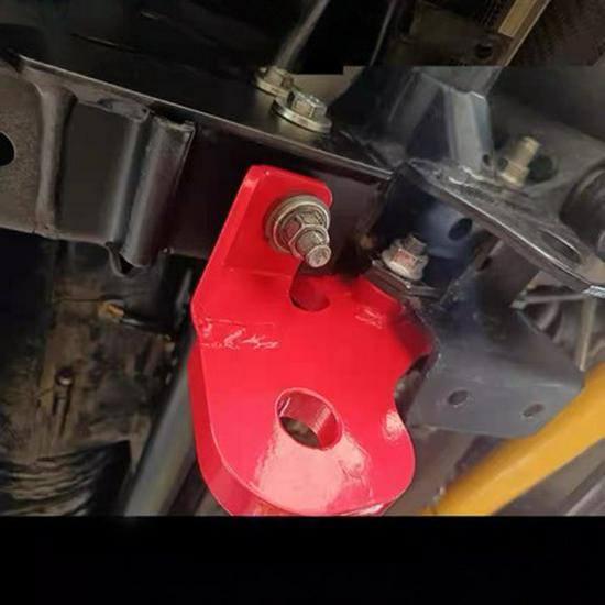 Toyota LC Series Reinforced Front Tow Hook - Red/Black