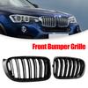 Gloss Black Front Bumper Kidney Grille Grill Fit BMW X3 X4 F25 F26 2014-2017