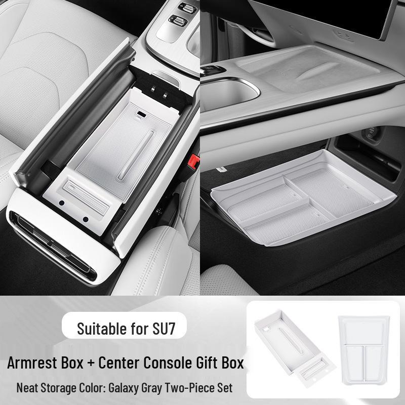 Compatible Armrest Box Storage for Xiaomi SU7/YU7 - Car Center Console Storage Organizer.
