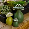 3-piece Set of Cute Big-mouthed Frogs, Creative Animal Decorative Ornaments, Resin Statues, Indoor and Outdoor Home Garden Multi-functional Decorative