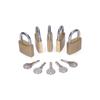 Pack De 5 Cadenas Laiton, Arche Normal, 5 Clés Identiques - 40 X 23 Mms - Edm